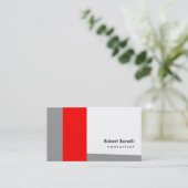 Visite Blanc Rouge Plain moderne Consultant Carte de visi (Debout devant)