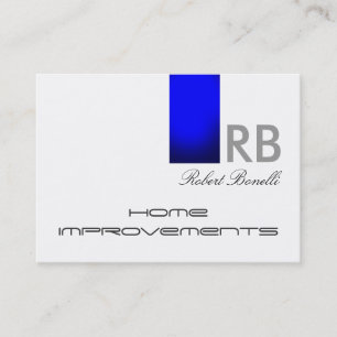 Visite Bleu Blanc Monogramme Accueil Réparations Carte de