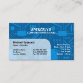 Visite Bleu électrique de carte (Devant)