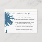 Visite Bleu et crème de carte d'embarquement de palmier (Devant)