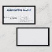 Visite Bleu noir blanc Unique Chic Manager Carte de visit (Devant / Derrière)