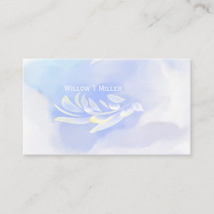 Visite Bleu oiseau bourdonnant nuages ailes Carte de visi