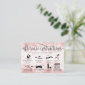 Visite Bleu Pink carte de post-soins extensions de cils i (Debout devant)