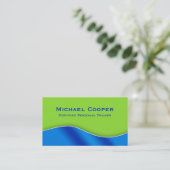 Visite Bleu royal de chaux professionnelle de carte de (Debout devant)