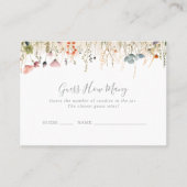 Visite Blisser Boho Fleur sauvage Devine Combien De Carte (Devant)