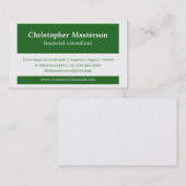 Visite Blocs de couleurs modernes Carte de visite, Vert (Devant / Derrière)