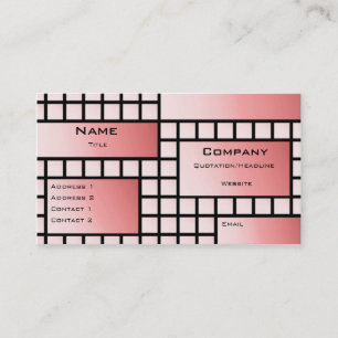 Visite Blocs funky Carte de visite, Rose doux