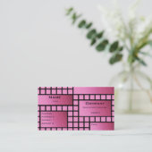 Visite Blocs funky Carte de visite, Rose profond (Debout devant)