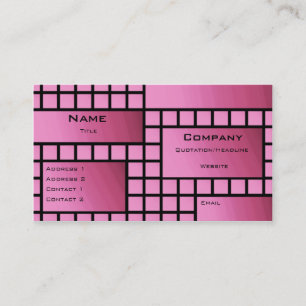 Visite Blocs funky Carte de visite, Rose profond