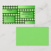 Visite Blocs funky Carte de visite, Vert clair (Devant / Derrière)