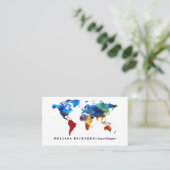 Visite Blog coloré de voyage de carte du monde (Debout devant)