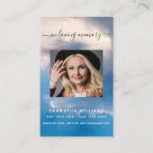 Visite Blue ciel or photo carte de prière funéraire (Devant)