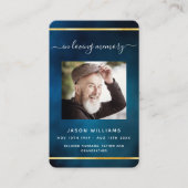 Visite Blue ciel or photo carte de prière funéraire (Devant)