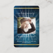 Visite Blue ciel or photo carte de prière funéraire (Devant)