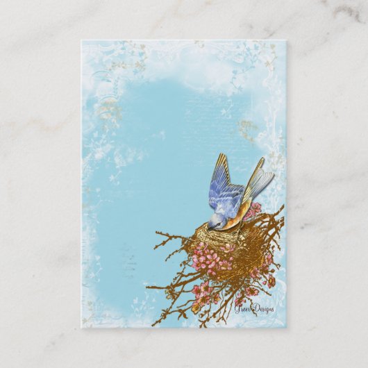 Visite Bluebird dans le nid Carte de visite/profil (Devant)