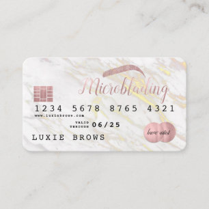 Visite Blush + Marble Carte de crédit Microbling