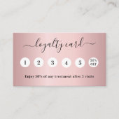 Visite Blush rose photo code qr carte de fidélité profess (Devant)