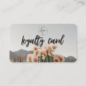 Visite Boho | Cactus à fleurs | Esthétique | Carte de fid (Devant)