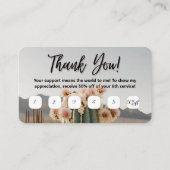 Visite Boho | Cactus à fleurs | Esthétique | Carte de fid (Dos)