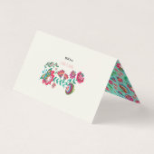 Visite Boho Floral | Paramètres de nom d'invité | Carte d (Dos)