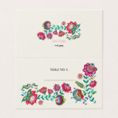 Visite Boho Floral | Paramètres de nom d'invité | Carte d (Extérieur déplié)