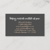 Visite Boho minimal Yoga & Wellness Enseignant Carte de v (Dos)