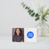 Visite Bois blanc Ajouter un Carte photo de logo (Debout devant)