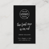 Visite Bon de boisson | Carte d'évènement Black (Dos)