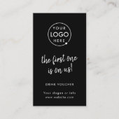 Visite Bon de boisson | Carte d'évènement Black (Devant)