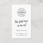 Visite Bon de boisson | Carte du logo de l'événement d'en (Dos)