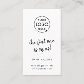 Visite Bon de boisson | Carte du logo de l'événement d'en (Devant)