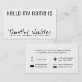 Visite Bonjour  | Carte de nom 2 (Devant / Derrière)