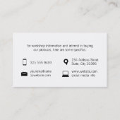 Visite Bonjour  | Carte de nom 2 (Dos)