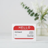 Visite Bonjour mon nom est carte de profil (Debout devant)