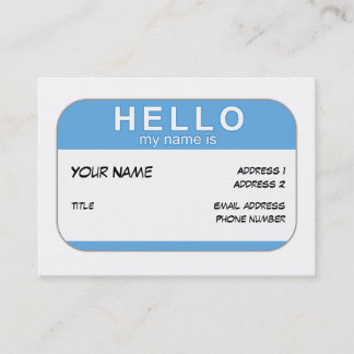 Visite Bonjour mon nom est carte de profil