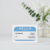 Visite Bonjour mon nom est carte de profil (Debout devant)