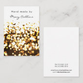 Visite Bouche de bijoux carte d'affichage or parties scin (Devant / Derrière)