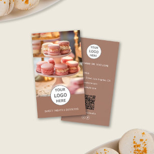Visite Boulangerie logo personnalisé Photo QR Carte de vi