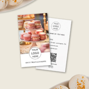 Visite Boulangerie logo personnalisé Photo QR Carte de vi