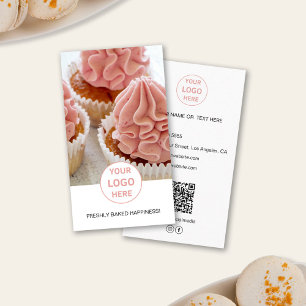 Visite Boulangerie Photo personnalisée Logo QR Carte de v