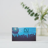 Visite Boule Disco - DJ Carte de visite-Blue (Debout devant)