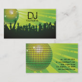Visite Boule Disco -DJ Carte de visite-green (Devant / Derrière)