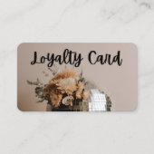 Visite Boule Disco | Fleurs | Esthétique | Carte de fidél (Devant)