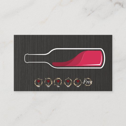 Visite Bouteille de vin rouge | Carte Punch (Devant)