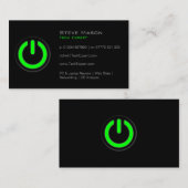 Visite Bouton d'alimentation noir, technologie - Carte de (Devant / Derrière)