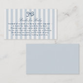 Visite Bow bleu & Stripes Livres pour bébé Carte de boîti (Devant / Derrière)