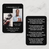 Visite Boxer carte de poche Memorial (Devant / Derrière)