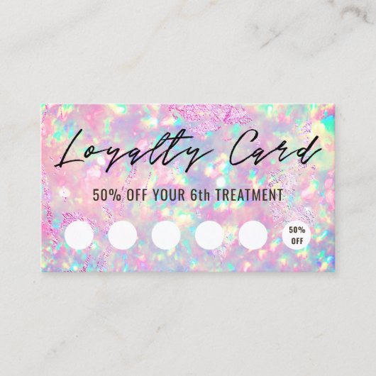 Visite brillant opal texture carte de fidélité (Devant)