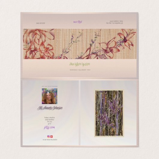 Visite Brochure de la carte de code QR d'entreprise (Extérieur déplié)