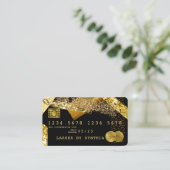 Visite Brosse à huile d'or stylisée par carte de crédit (Debout devant)